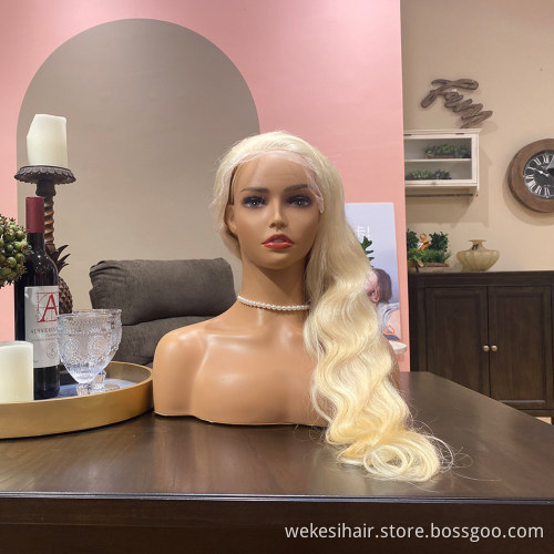 Raw European Natural 613 Blonde Cuticle Aligned Human Hair Frontal HD Full Lace Wig,Brazilian Thin Swiss HD Lace Wig Virgin Hair